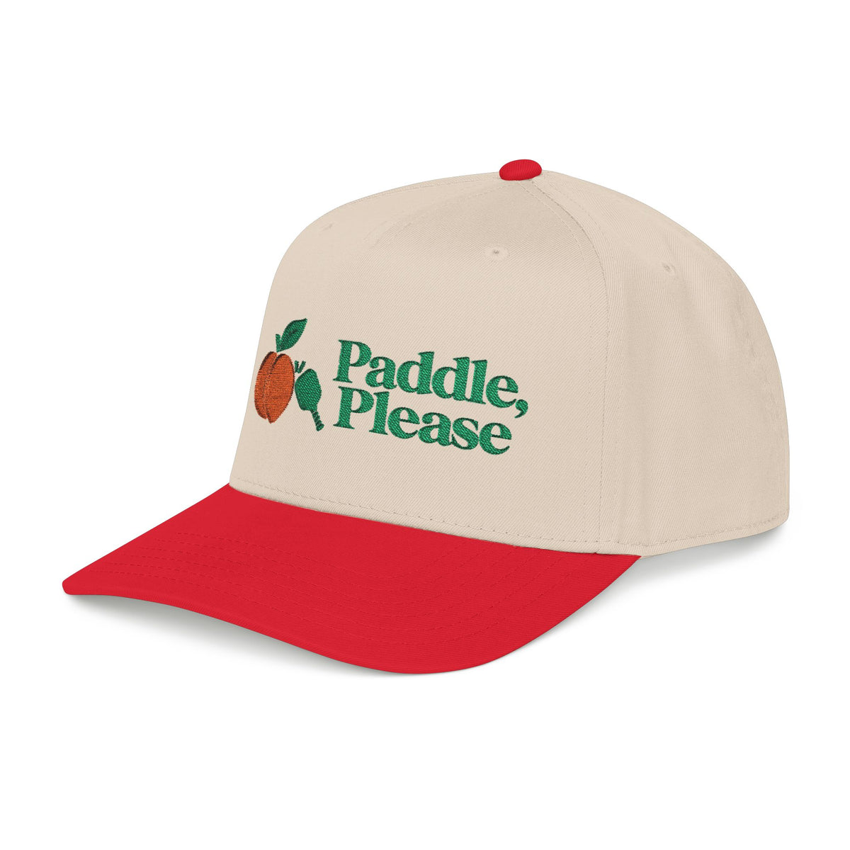 Paddle Please Peach Baseball Cap — Retro Embroidered Peach Hat