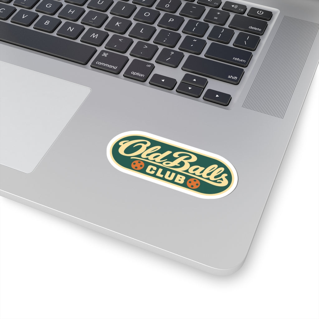 Old Balls Club Sticker — Retro Bowling Kiss-Cut Decal