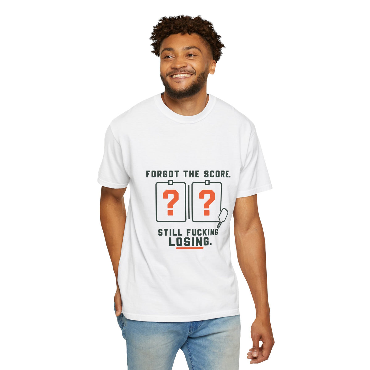 Scoreboard Joke T-Shirt — "Forgot the Score. Still Fucking Losing."