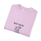 Golf Humor T-Shirt — "Bad Back, Worse Backhand" Graphic Tee