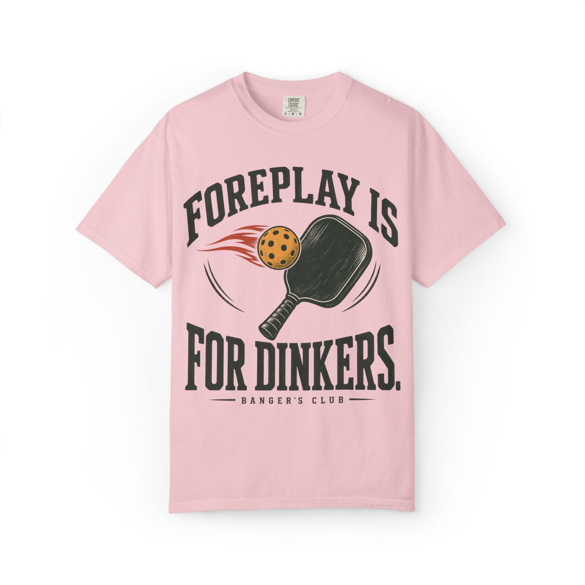 Pickleball T-Shirt — "Foreplay Is For Dinkers" Vintage Paddle Graphic