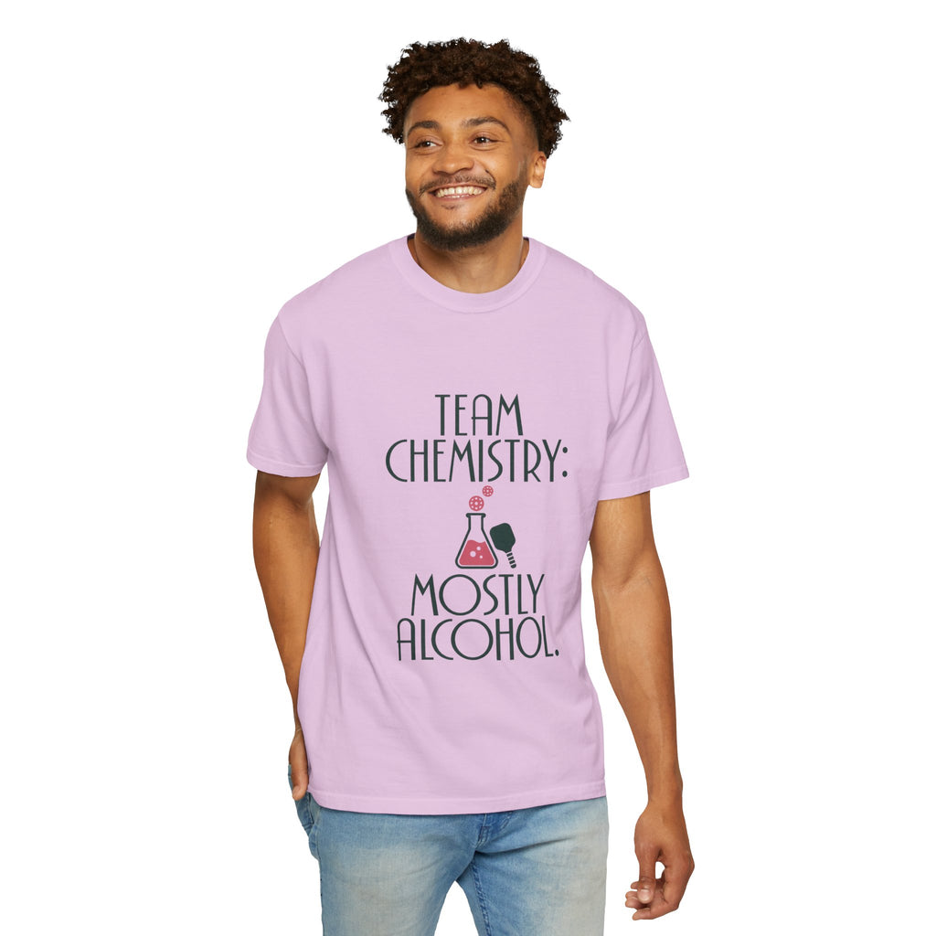 Team Chemistry: Mostly Alcohol T-Shirt — Funny Chemistry Lab Drinking Tee