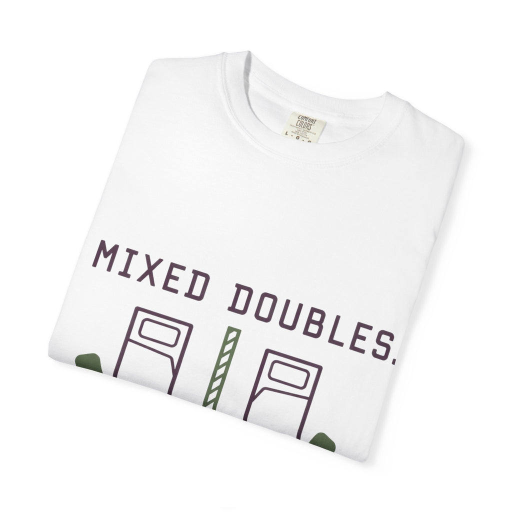 T-Shirt — “Mixed Doubles, Separate Bedrooms” Tennis Couples Humor Tee