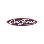 Can't Finish Kiss-Cut Sticker — Retro Script Laptop Decal