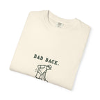 Golf Humor T-Shirt — "Bad Back, Worse Backhand" Graphic Tee