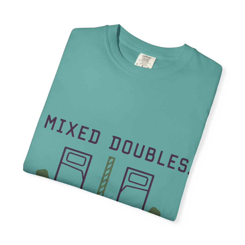 T-Shirt — “Mixed Doubles, Separate Bedrooms” Tennis Couples Humor Tee