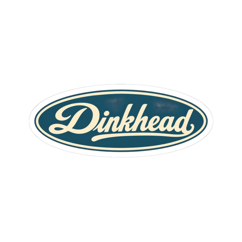 Sticker — Retro "Dinkhead" Oval Kiss-Cut Decal
