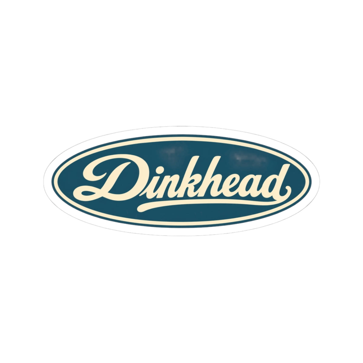 Sticker — Retro "Dinkhead" Oval Kiss-Cut Decal
