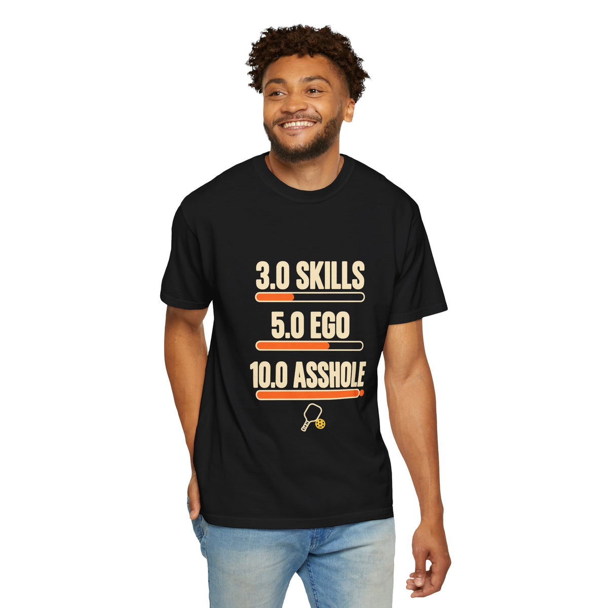3.0 Skills 5.0 Ego 10.0 Asshole T-Shirt – Funny Competitive Sports Tee