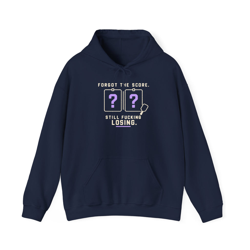 Hoodie — “Forgot the Score, Still Losing” Retro Arcade Gaming Sweatshirt