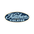 Kitchen Violator Sticker — Retro Oval Kiss-Cut Decal for Laptops, Cookbooks & Appliances