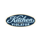 Kitchen Violator Sticker — Retro Oval Kiss-Cut Decal for Laptops, Cookbooks & Appliances