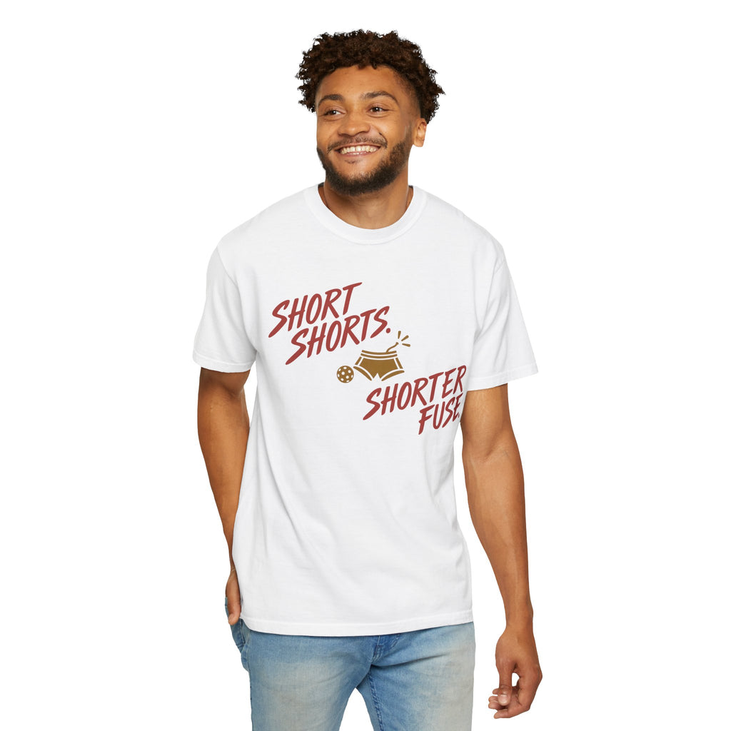 Short Shorts Shorter Fuse T-Shirt — Retro Cartoon Pyro Graphic Tee