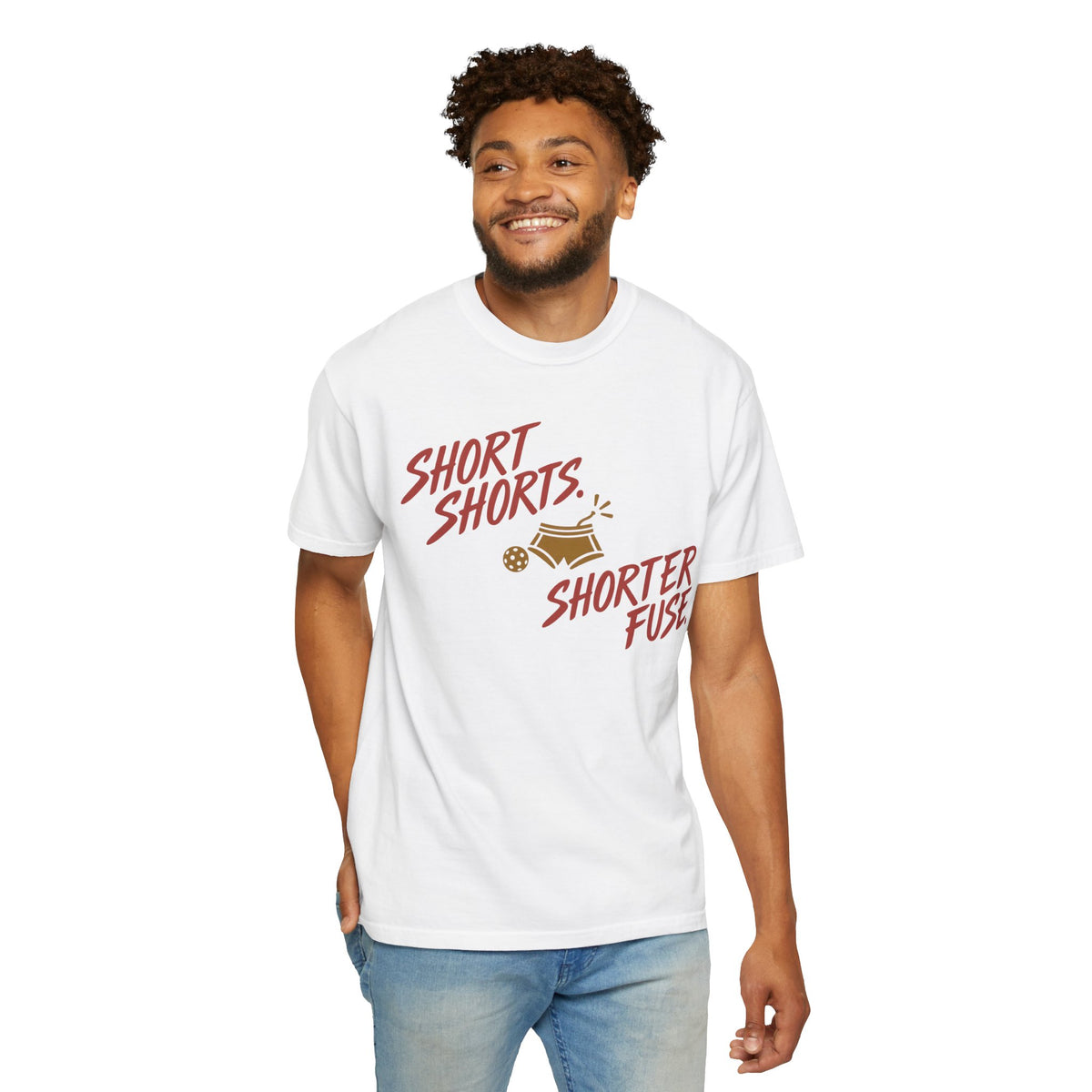 Short Shorts Shorter Fuse T-Shirt — Retro Cartoon Pyro Graphic Tee