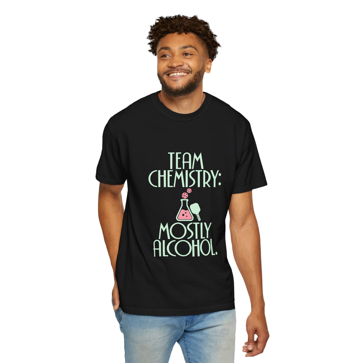 Team Chemistry: Mostly Alcohol T-Shirt — Funny Chemistry Lab Drinking Tee