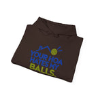 Pickleball Hoodie — “Your HOA Hates My Balls.” Funny Neighborhood Pickleball Sweatshirt