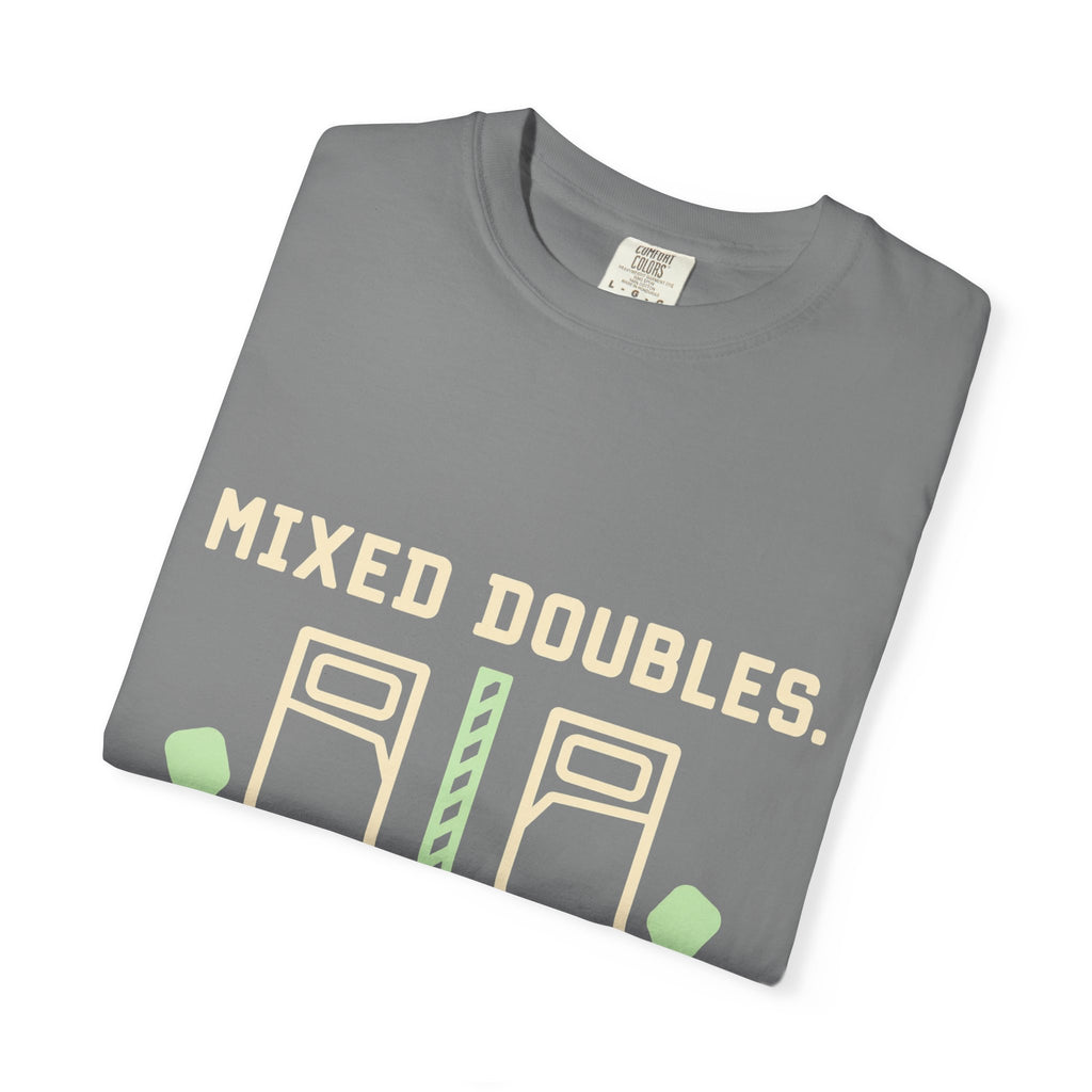 T-Shirt — “Mixed Doubles, Separate Bedrooms” Tennis Couples Humor Tee