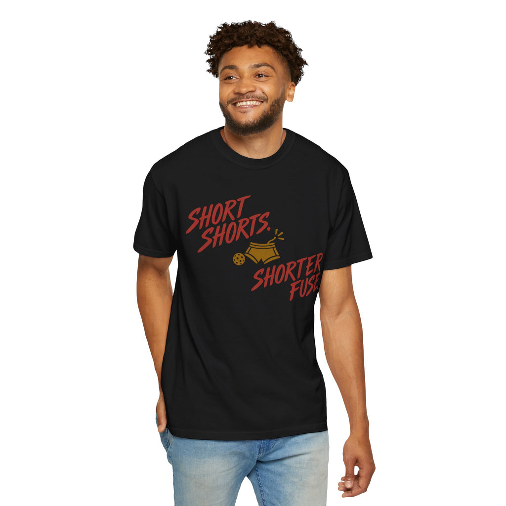 Short Shorts Shorter Fuse T-Shirt — Retro Cartoon Pyro Graphic Tee