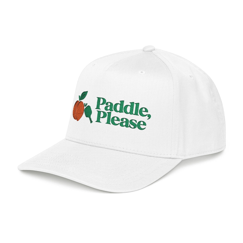 Paddle Please Peach Baseball Cap — Retro Embroidered Peach Hat