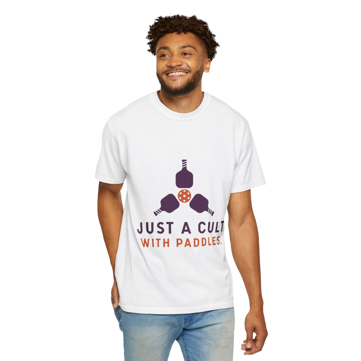 Pickleball Tee — "Just a Cult with Paddles" Graphic T-Shirt