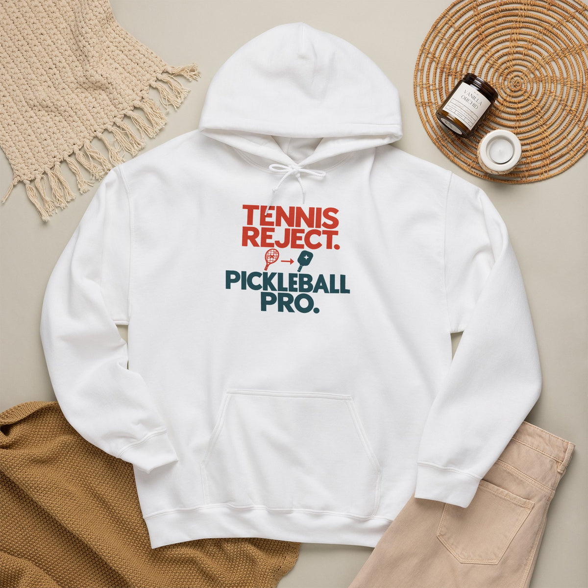 Pickleball Pro Hoodie — “Tennis Reject. Pickleball Pro.” Retro Sports Pullover