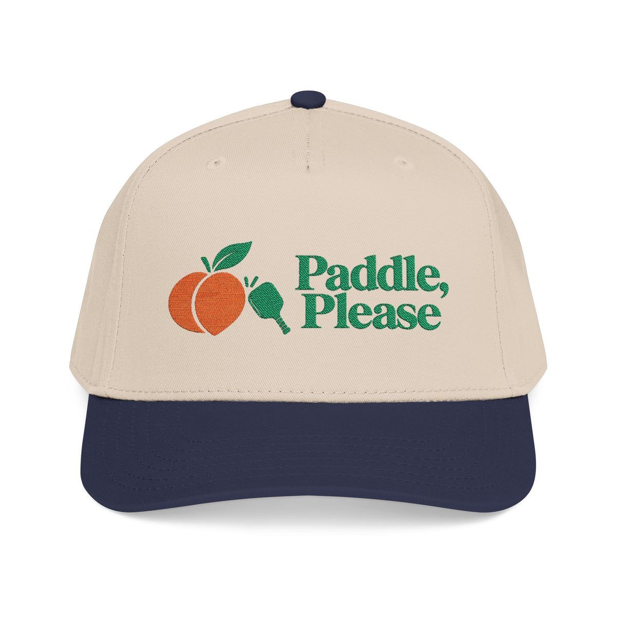 Paddle Please Peach Baseball Cap — Retro Embroidered Peach Hat