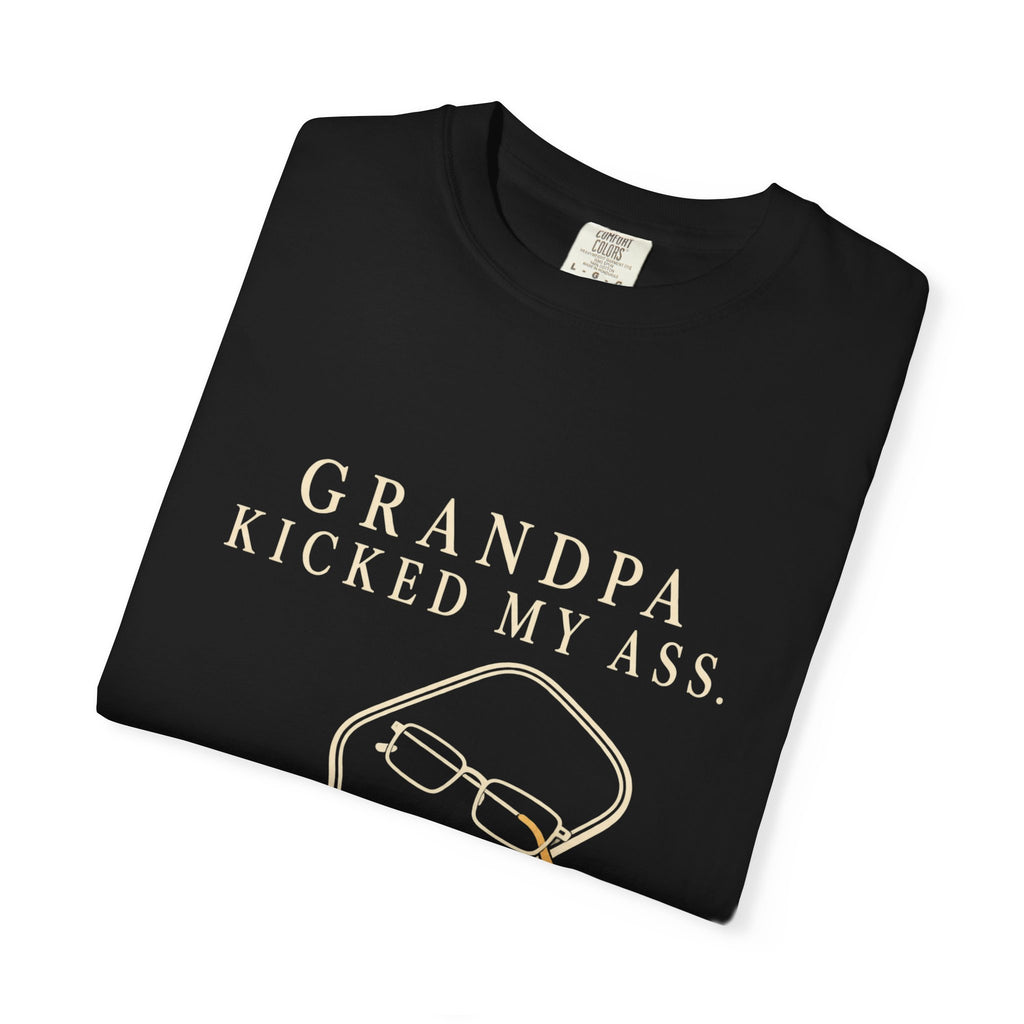 Grandpa Kicked My Ass Again T-Shirt — Funny Retro Pickleball Grandpa Tee