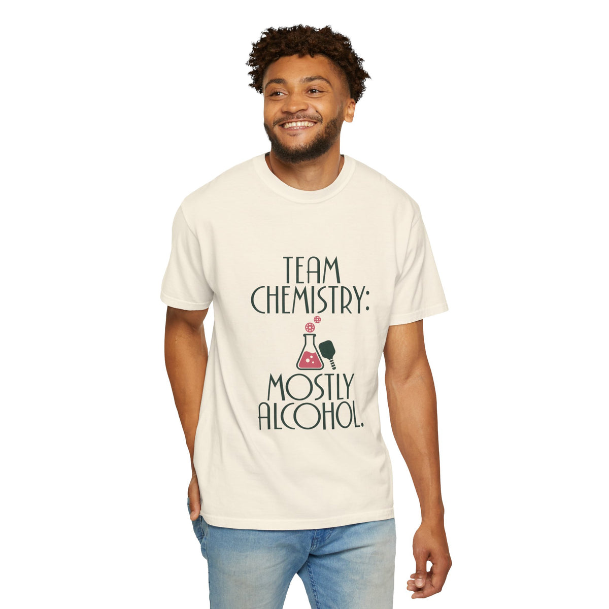 Team Chemistry: Mostly Alcohol T-Shirt — Funny Chemistry Lab Drinking Tee