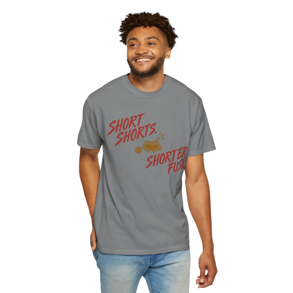 Short Shorts Shorter Fuse T-Shirt — Retro Cartoon Pyro Graphic Tee
