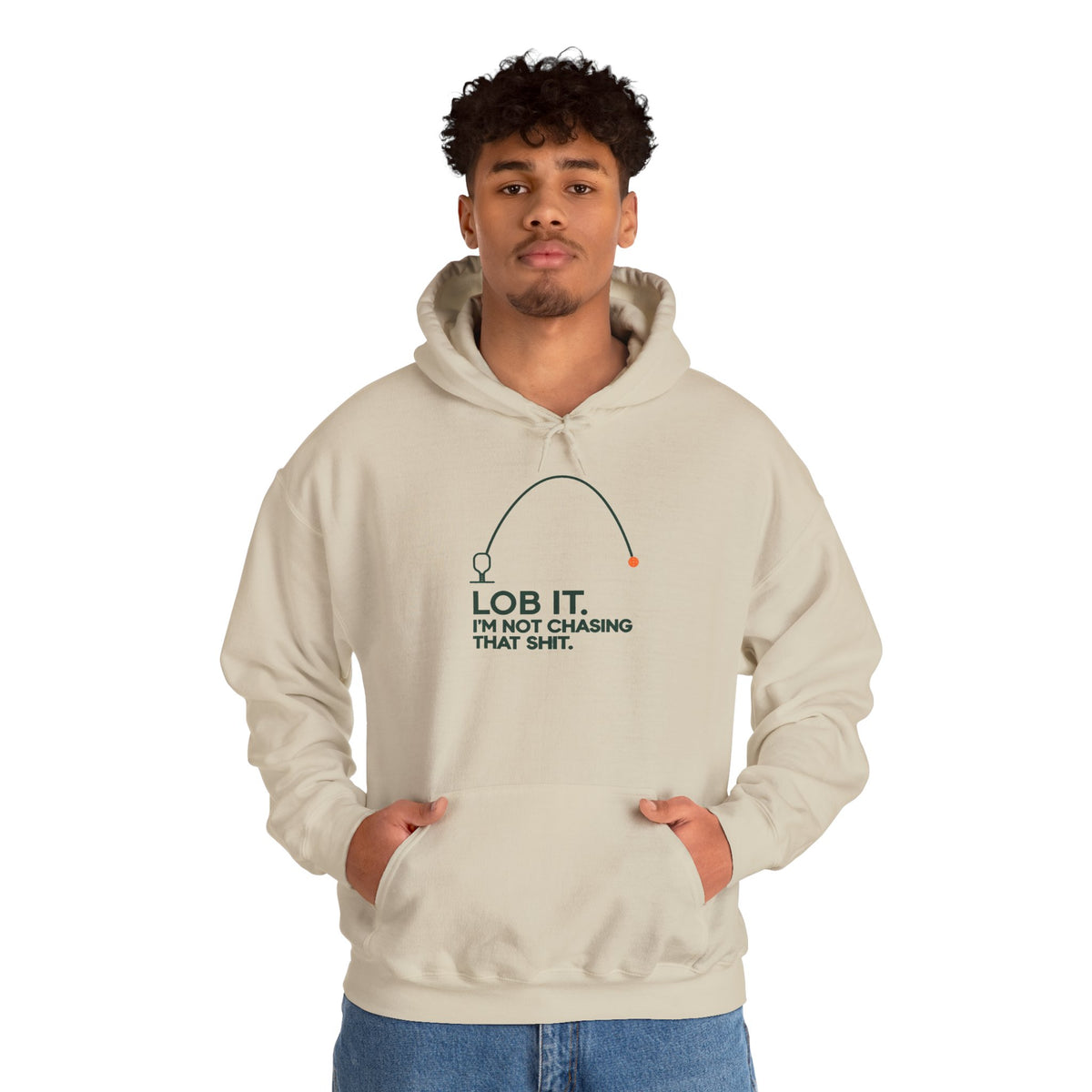 Hoodie — "Lob It. I'm Not Chasing That Shit." Fishing Graphic Pullover