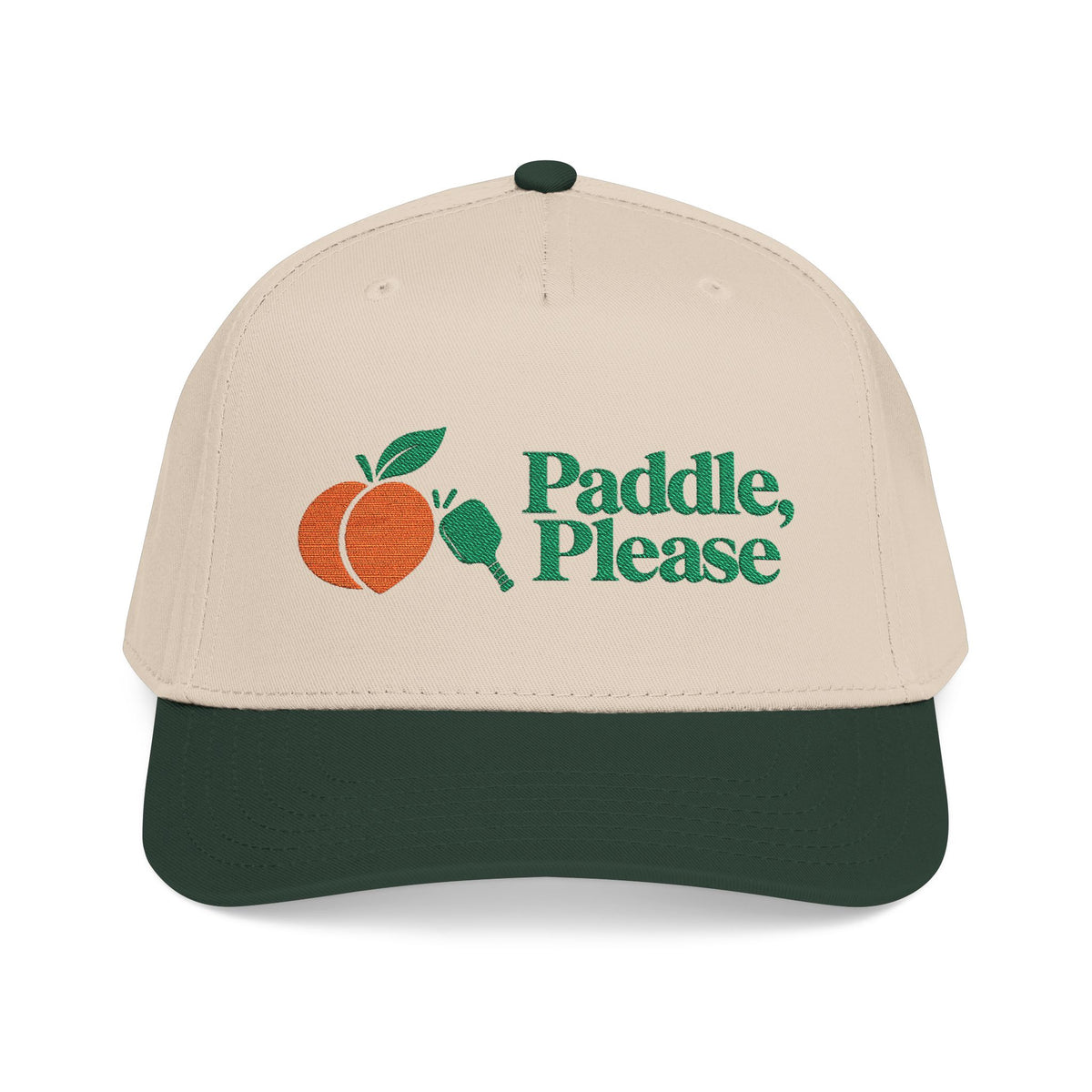 Paddle Please Peach Baseball Cap — Retro Embroidered Peach Hat