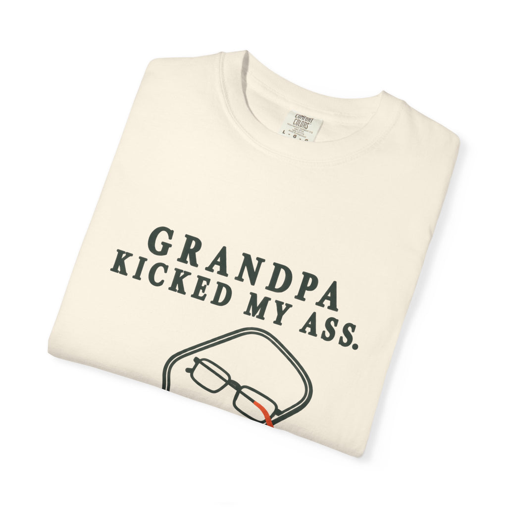 Grandpa Kicked My Ass Again T-Shirt — Funny Retro Pickleball Grandpa Tee