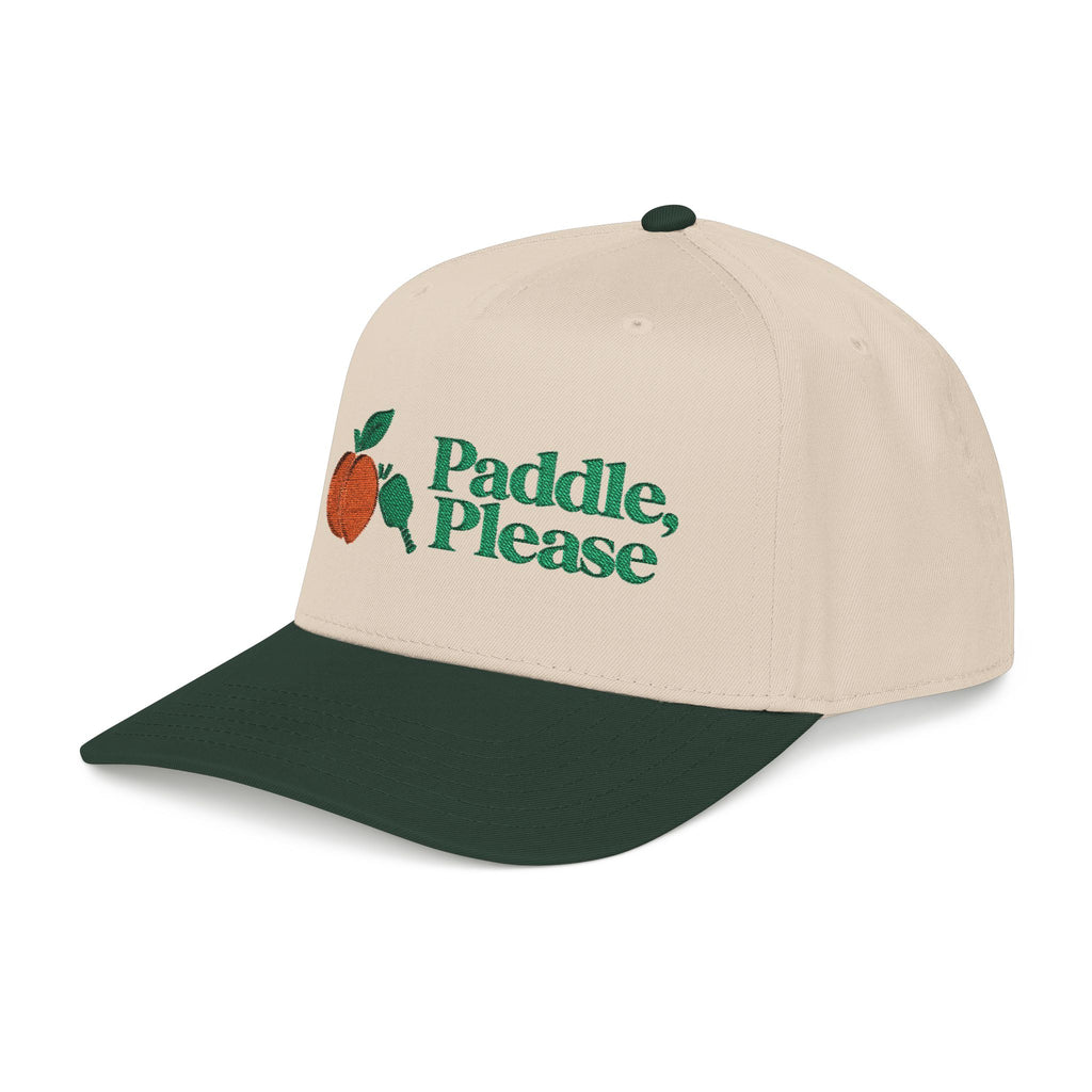 Paddle Please Peach Baseball Cap — Retro Embroidered Peach Hat