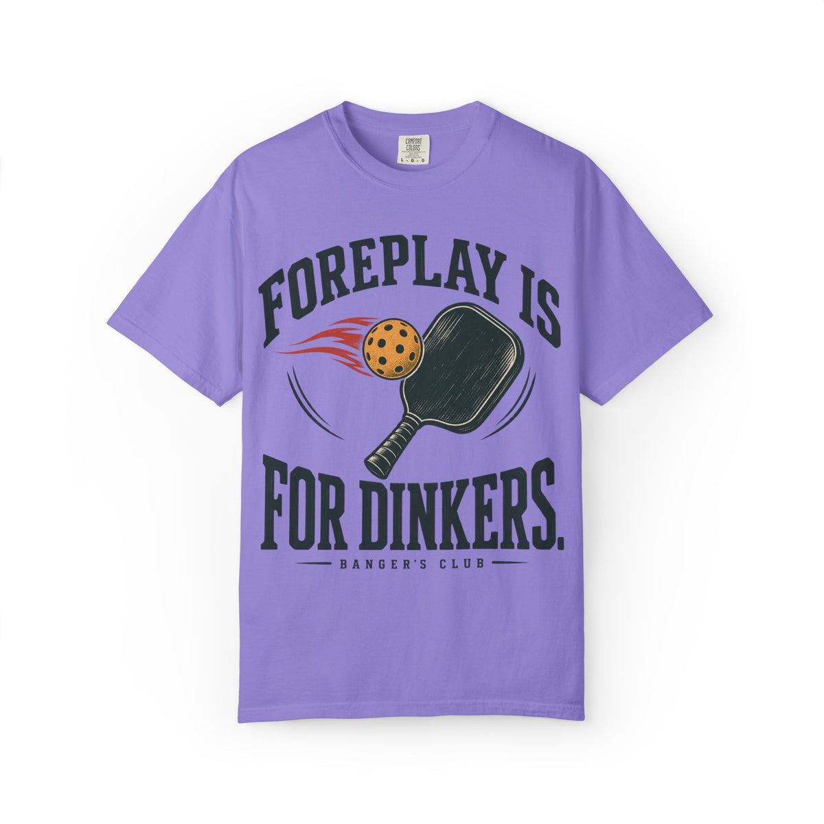 Pickleball T-Shirt — "Foreplay Is For Dinkers" Vintage Paddle Graphic