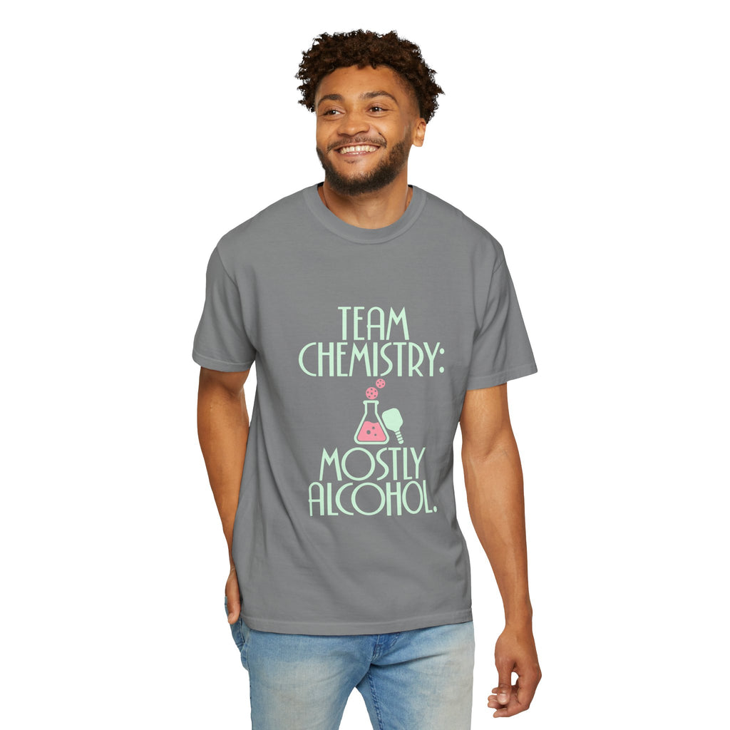 Team Chemistry: Mostly Alcohol T-Shirt — Funny Chemistry Lab Drinking Tee