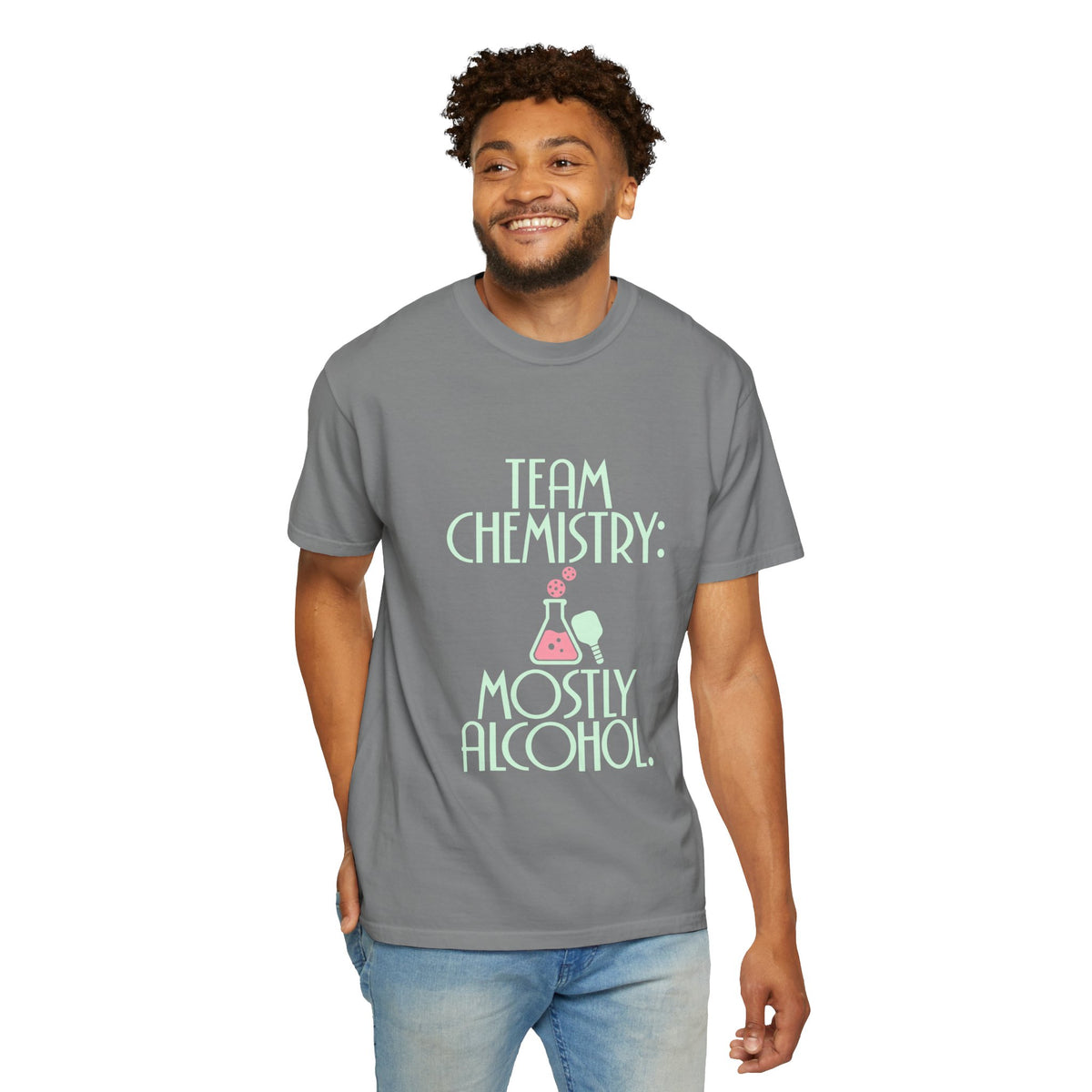 Team Chemistry: Mostly Alcohol T-Shirt — Funny Chemistry Lab Drinking Tee