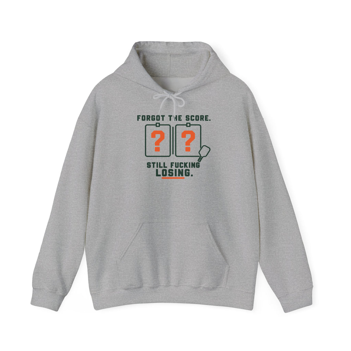 Hoodie — “Forgot the Score, Still Losing” Retro Arcade Gaming Sweatshirt