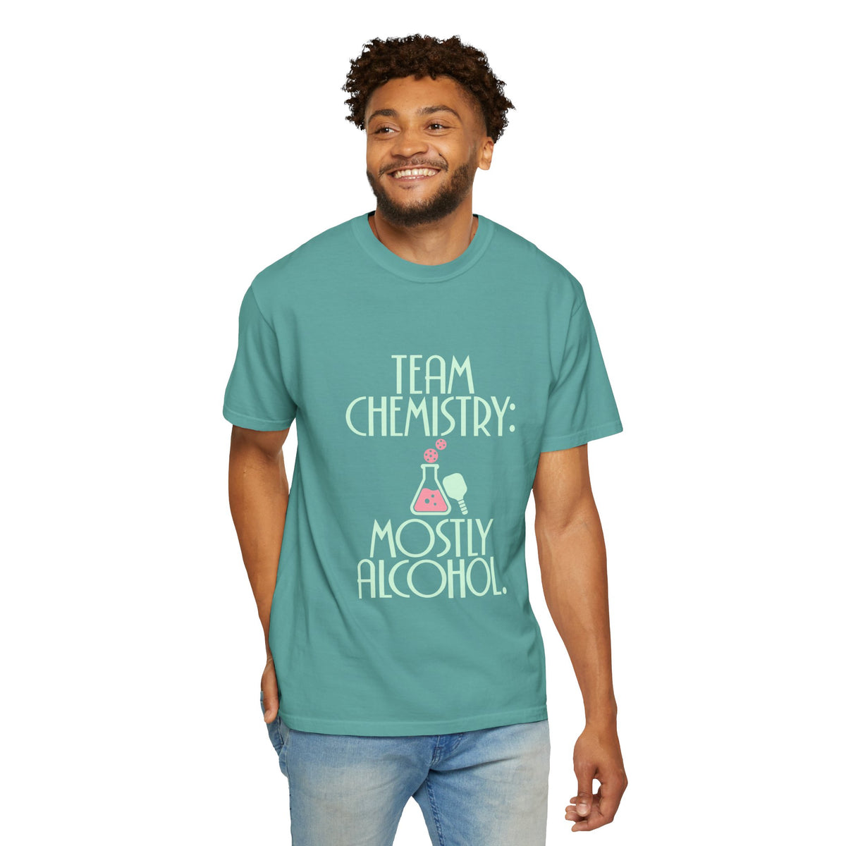 Team Chemistry: Mostly Alcohol T-Shirt — Funny Chemistry Lab Drinking Tee