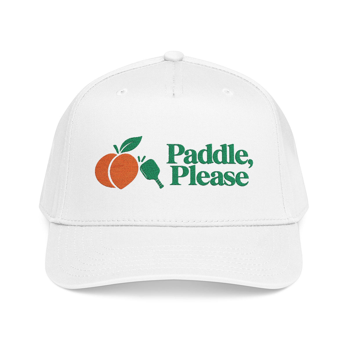 Paddle Please Peach Baseball Cap — Retro Embroidered Peach Hat