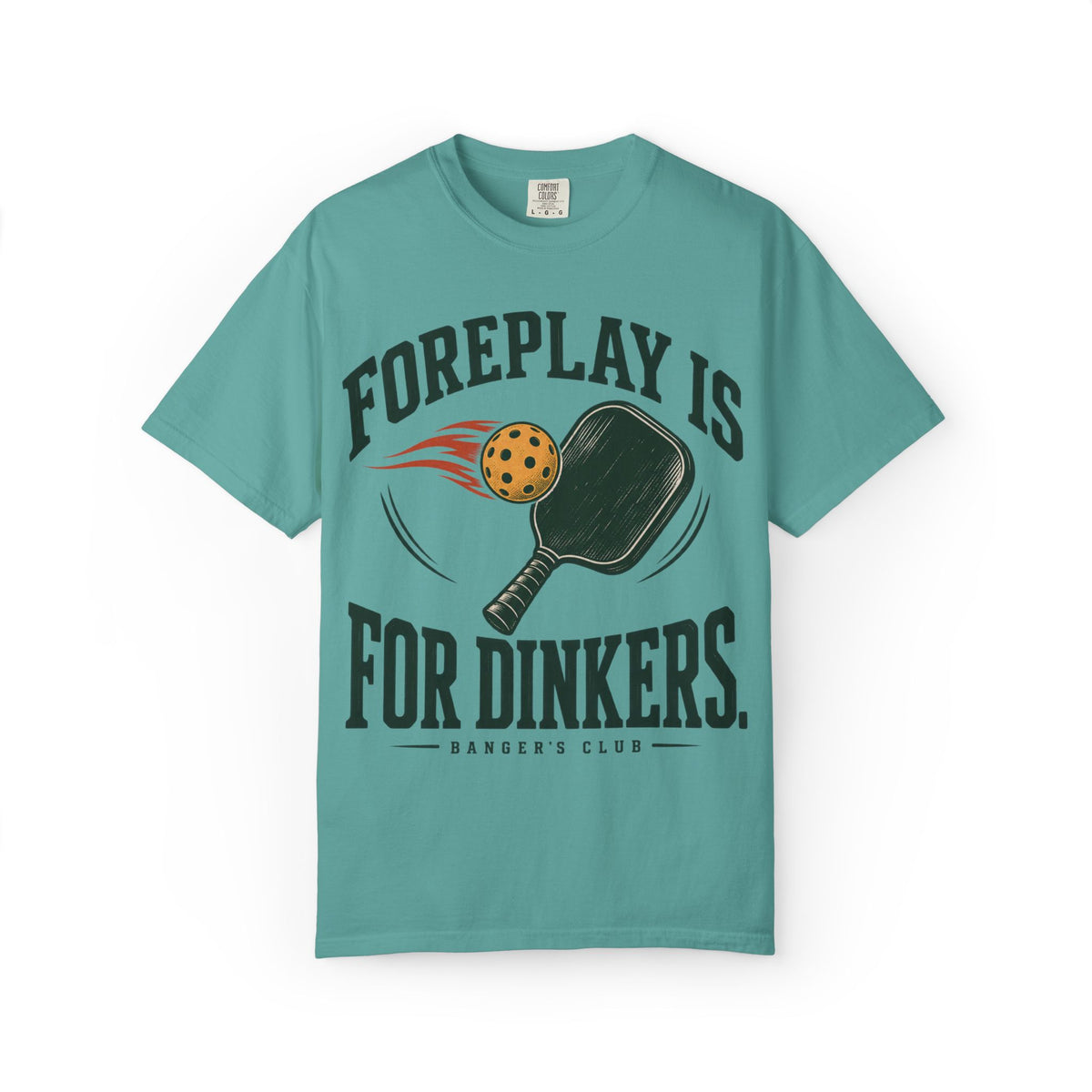Pickleball T-Shirt — "Foreplay Is For Dinkers" Vintage Paddle Graphic