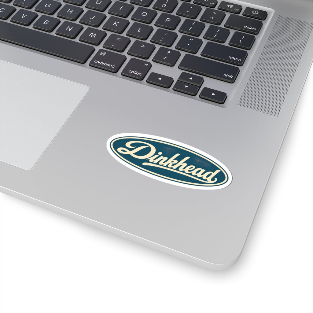 Sticker — Retro "Dinkhead" Oval Kiss-Cut Decal