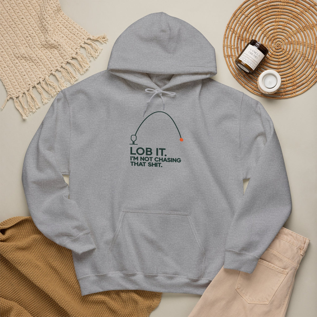 Hoodie — "Lob It. I'm Not Chasing That Shit." Fishing Graphic Pullover