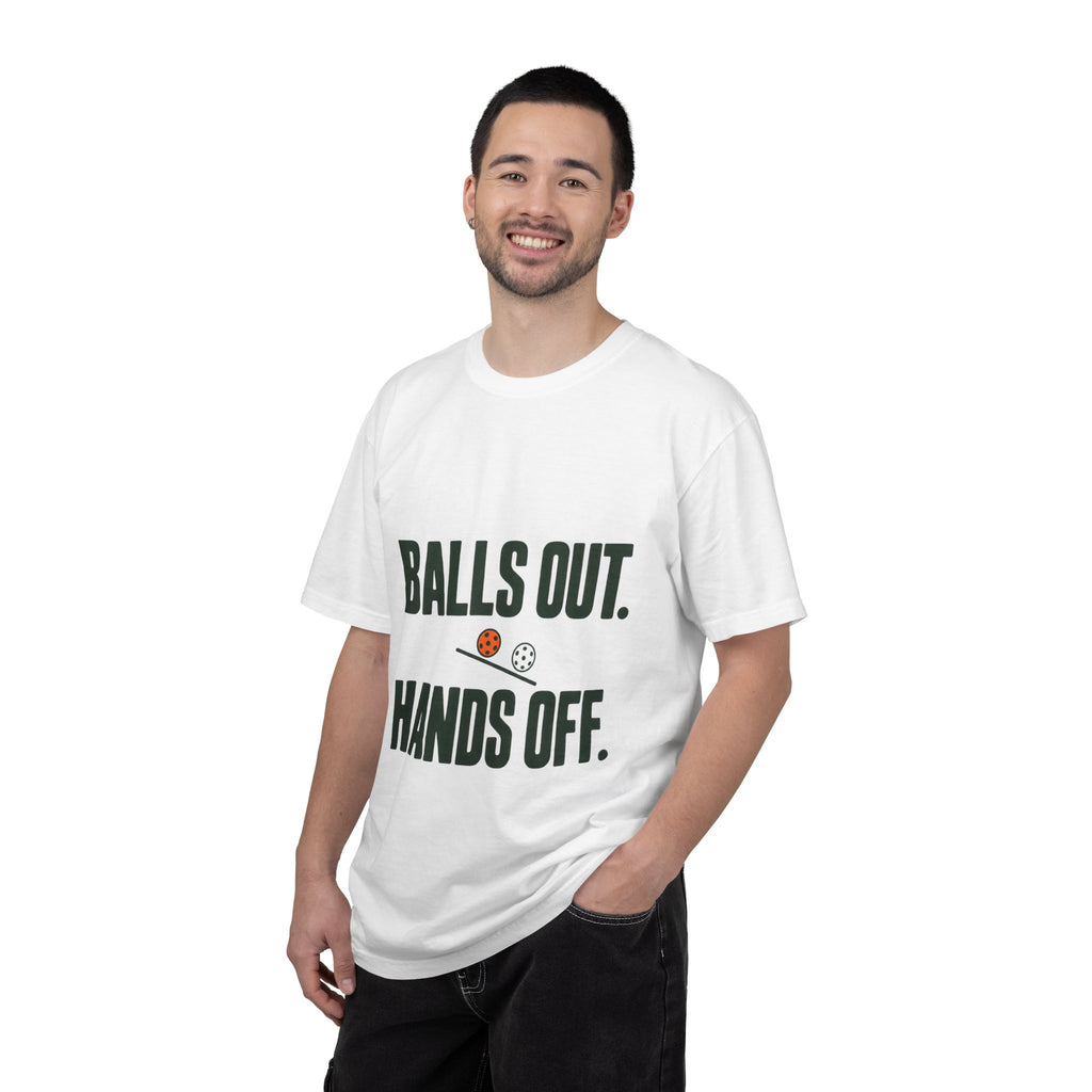 Balls Out. Hands Off. T-Shirt — Funny Pickleball Graphic Tee