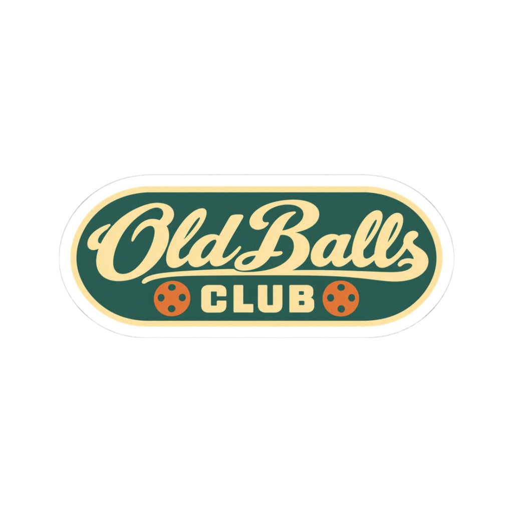 Old Balls Club Sticker — Retro Bowling Kiss-Cut Decal