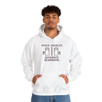 College Dorm Hoodie — “Mixed Doubles. Separate Bedrooms.” Humor Sweatshirt